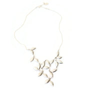 Anthos Leaf Bib Necklace Solid Silver