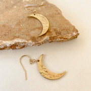 Aztec Crescent Moon Earrings Large