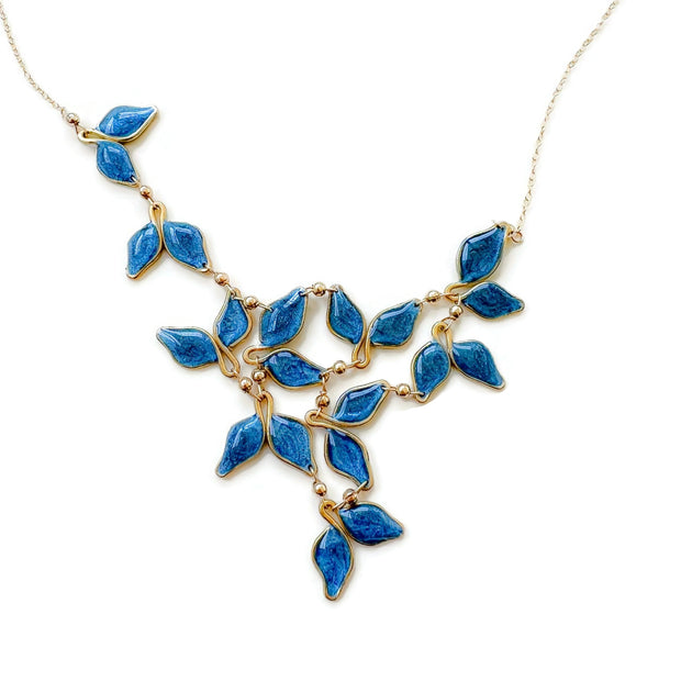 Drop Beads Turquoise Bib Necklace 17