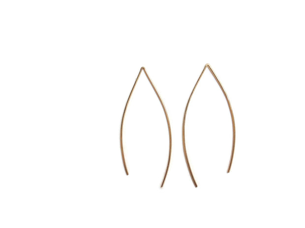 Anthos Leaf Hoops – Carla De La Cruz Jewelry