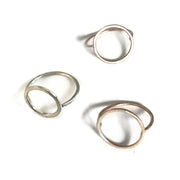 Open Circle Ring | Sterling Silver Circle Ring | Gold Open Circle Ring¬†| Karma Ring |