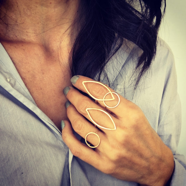 Anthos Leaf Ring by Carla De La Cruz Jewelry | Silver Stacking Rings | Gold Stackable Ring | Handmade Rings | Nature Rings | Minimalist Rings | Simple Jewelry