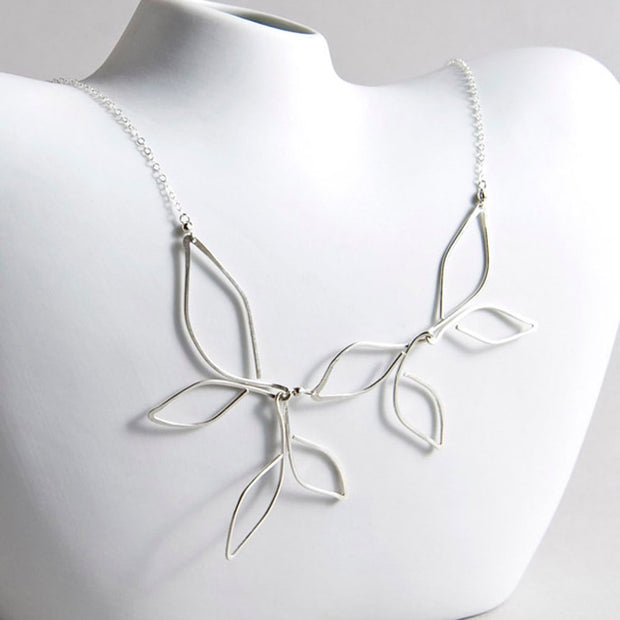 Anthos Leaf Necklace Open