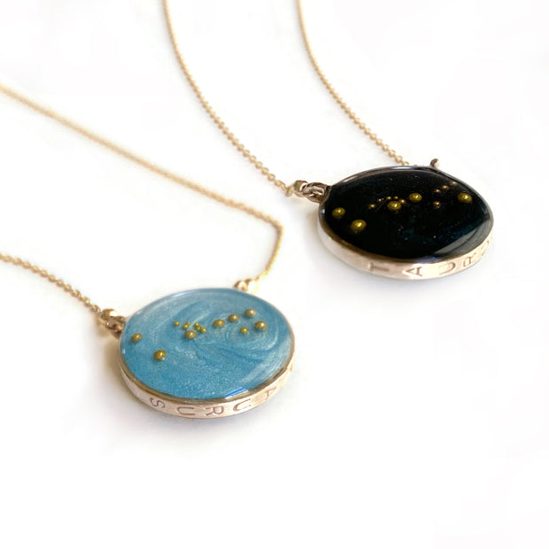 Double Sided Zodiac Constellation Necklace