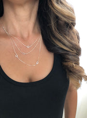 Silver Multi Strand Necklace | Carla De La Cruz Jewelry