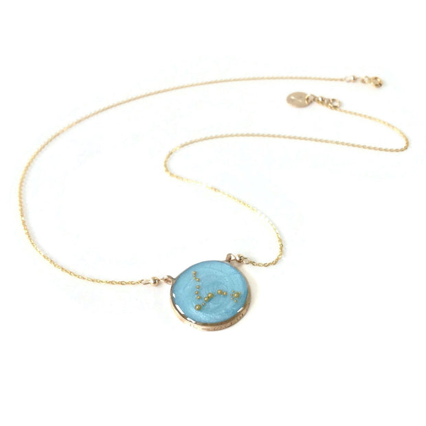 Gold Pisces Necklace | Sterling Silver Pisces Constellation Necklace