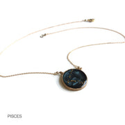 Pisces Constellation Necklace Night Sky