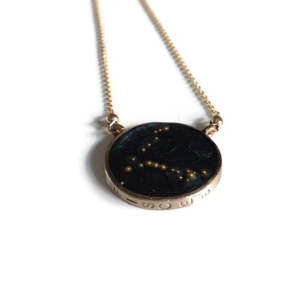 Pisces Constellation Necklace Night Sky | Pisces Zodiac Necklace Gold | Pisces Necklace | Zodiac Sign Jewelry | Pisces Gifts